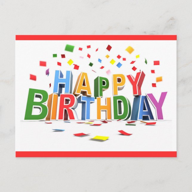 Cartão Postal Feliz aniversário (Frente)