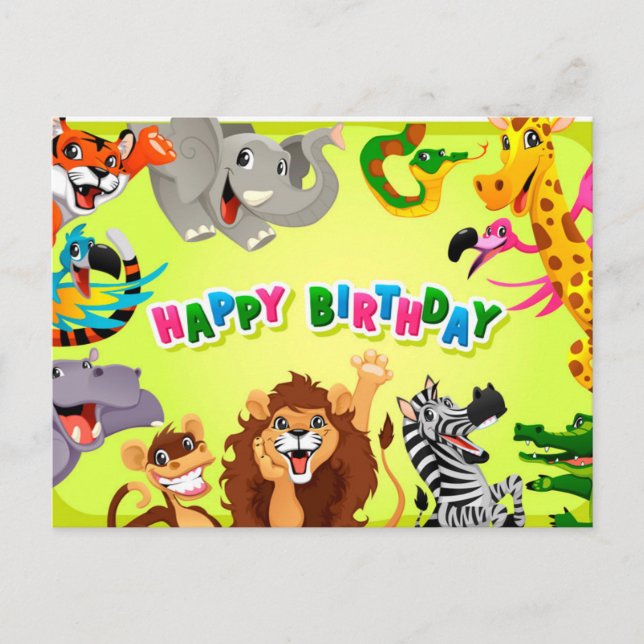 Cartão Postal Feliz aniversário (Frente)