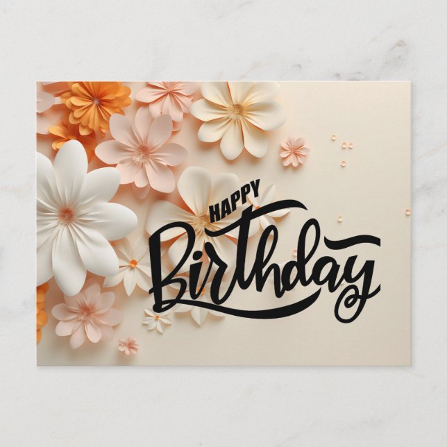 Cartão Postal Feliz Aniversário (Frente)