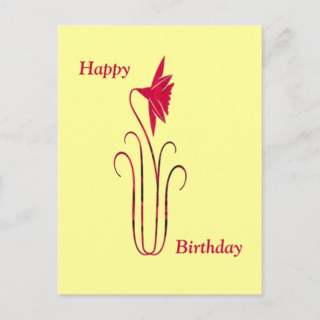 Cartão Postal Feliz aniversário (Frente)