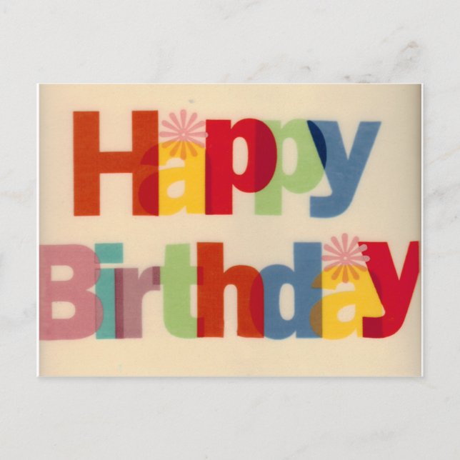 Cartão Postal Feliz aniversário (Frente)