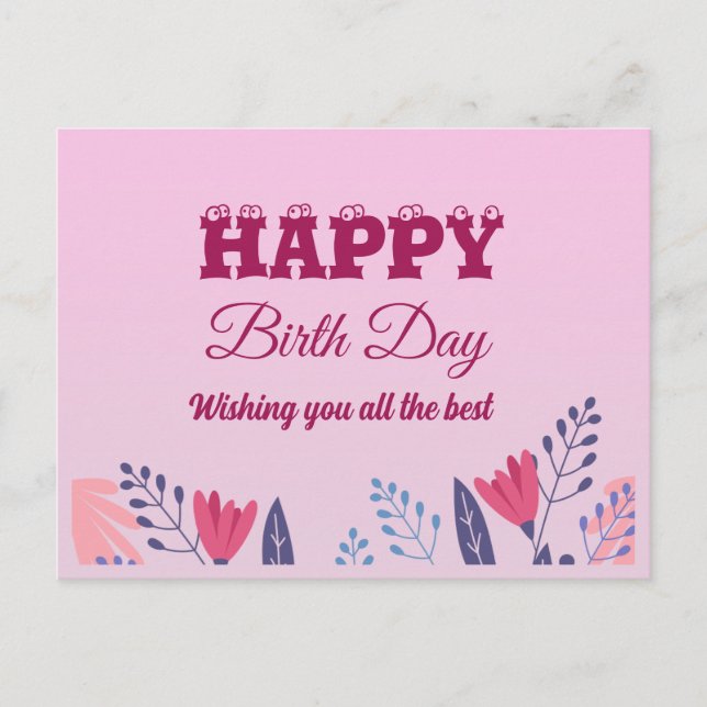 Cartão Postal Feliz aniversário 😍😍😍 (Frente)