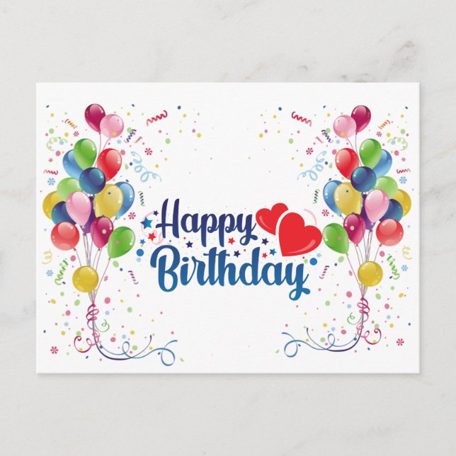 Cartão Postal feliz aniversário (Frente)