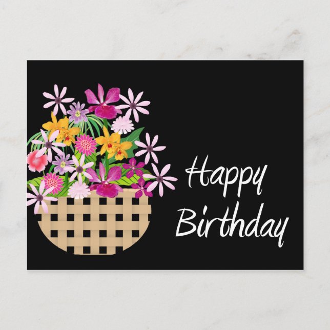 Cartão Postal Feliz aniversário (Frente)