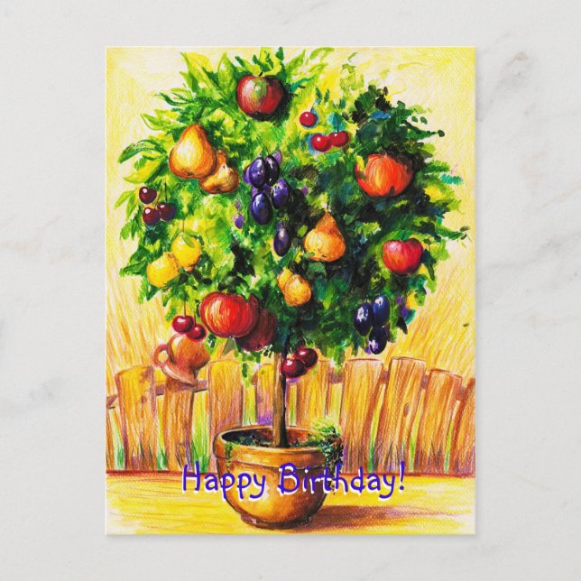 Cartão Postal Feliz aniversário! (Frente)