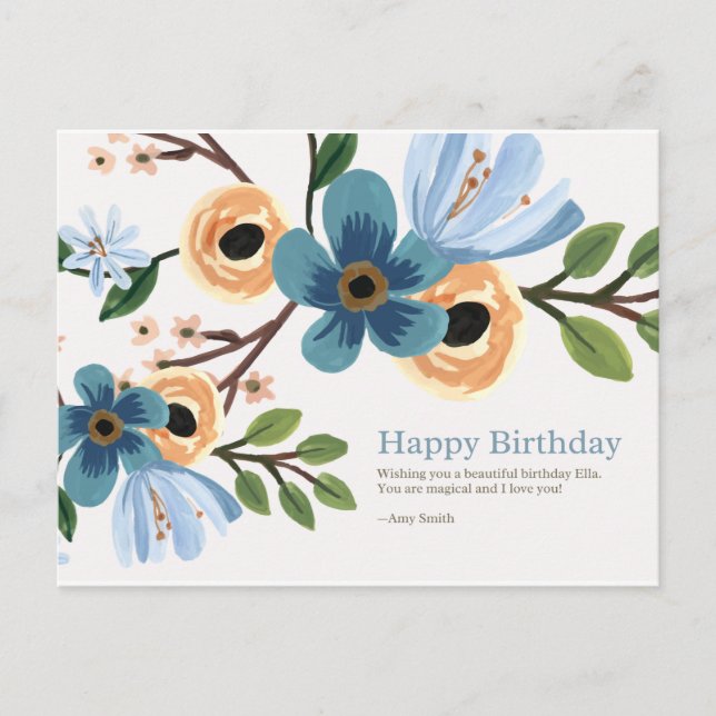 Cartão Postal Feliz aniversário (Frente)