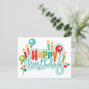 Cartão Postal Feliz aniversário