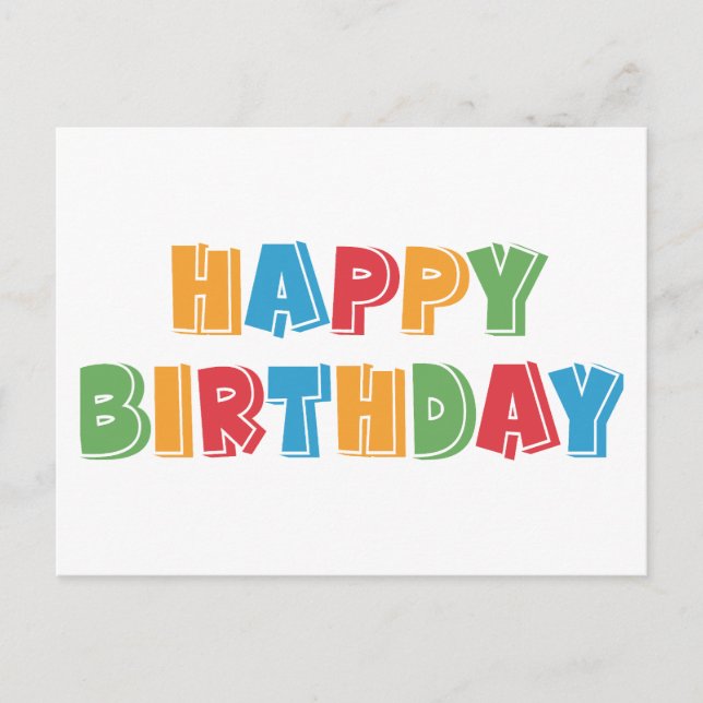 Cartão Postal Feliz Aniversário  (Frente)