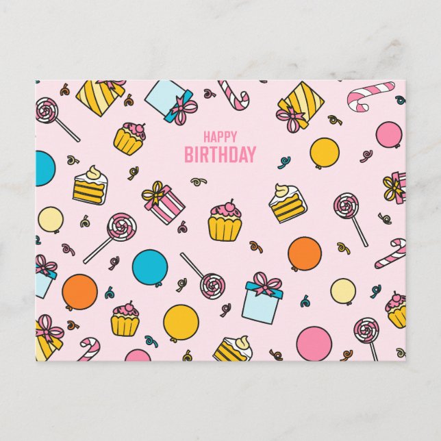 CARTÃO POSTAL FELIZ ANIVERSÁRIO (Frente)