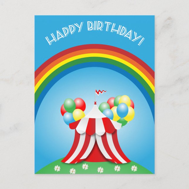 Cartão Postal Feliz aniversário (Frente)