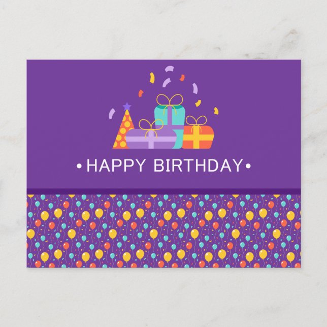 CARTÃO POSTAL FELIZ ANIVERSÁRIO (Frente)
