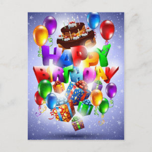 Cartão Postal feliz aniversário