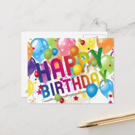 Cartão Postal Feliz Aniversário