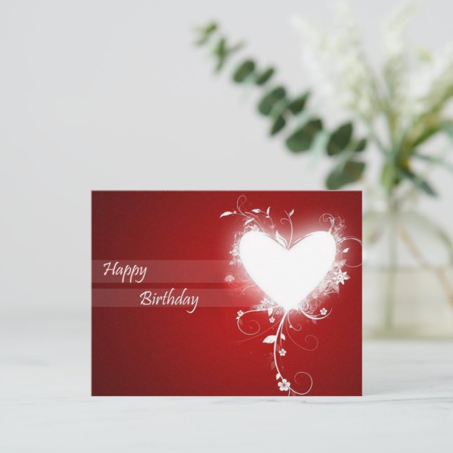 Cartão Postal Feliz aniversário (Em pé/Frente)