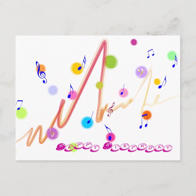 Cartão Postal Feliz aniversário (Frente)