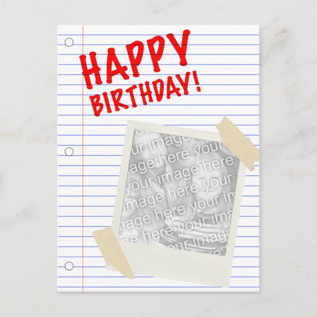 Cartão Postal feliz aniversário (Frente)