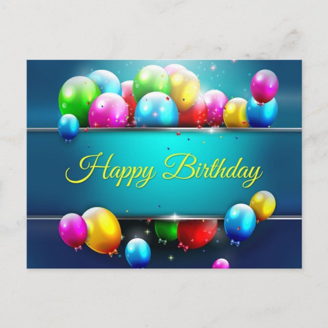 Cartão Postal feliz aniversário (Frente)