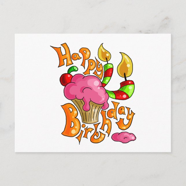 Cartão Postal Feliz aniversário (Frente)