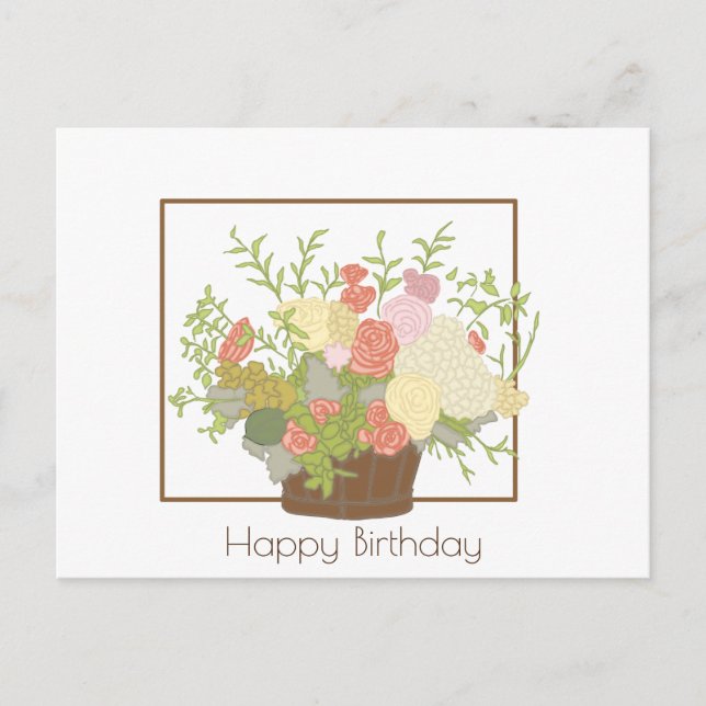 Cartão Postal Feliz aniversário (Frente)