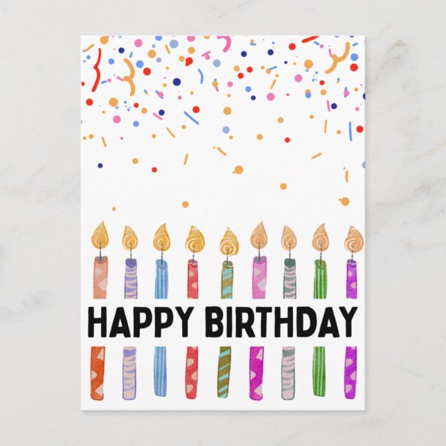 CARTÃO POSTAL FELIZ ANIVERSÁRIO (Frente)