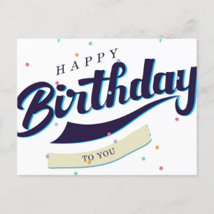 Cartão Postal Feliz aniversário