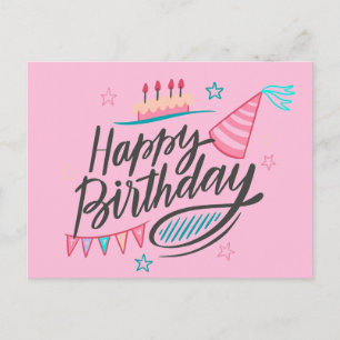 Cartão Postal Feliz Aniversário