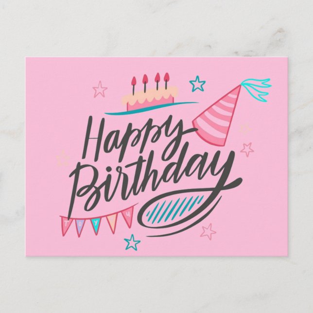 Cartão Postal Feliz Aniversário (Frente)