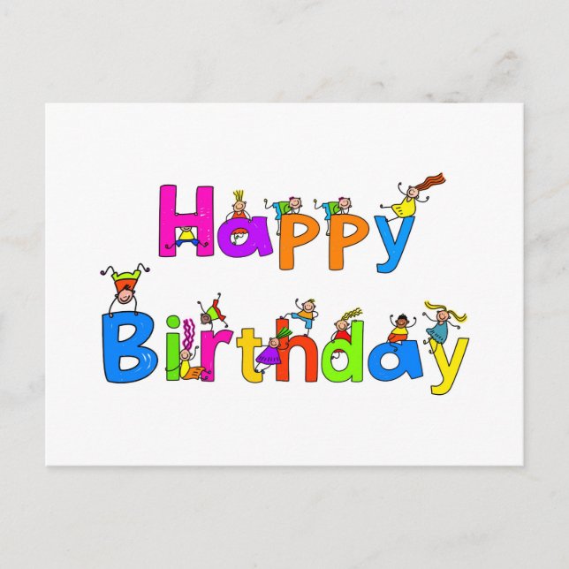 Cartão Postal Feliz aniversário (Frente)