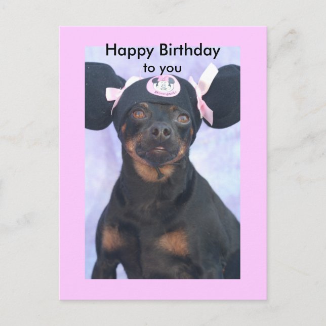 Cartão Postal Feliz aniversario, a você (Frente)