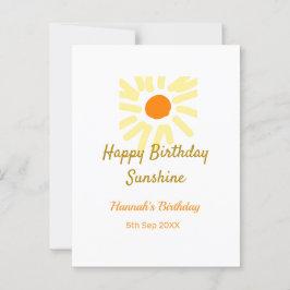 Cartão Postal Feliz aniversário amarelo laranja aniversário boh