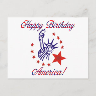 Cartão Postal Feliz aniversário América