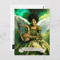 Feliz aniversário. Angel com Harp