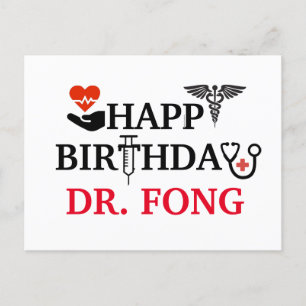 Cartão Postal Feliz Aniversário - Assistência Médica Médica