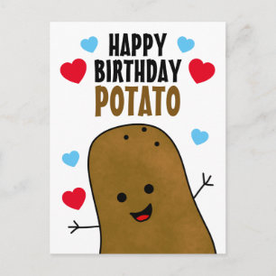Cartão Postal Feliz Aniversário Batata