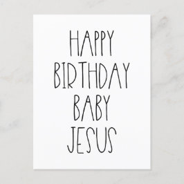 Cartão Postal Feliz aniversário Bebê Jesus Natal engraçado
