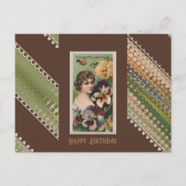 Cartão Postal Feliz Aniversário Belezas Florais 43