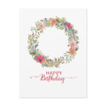 Feliz Aniversário Blumenkranz Aquarela