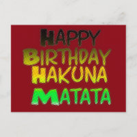 Feliz aniversário bonito Hakunamatata Arte Inspira