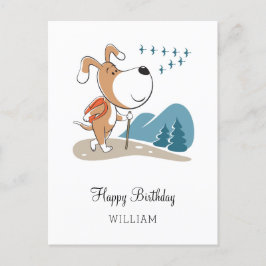 Cartão Postal Feliz Aniversário Cachorro Cachorro Cachorro Cacho