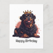 Feliz Aniversário Cadela Rottweiler Real Coroa Rai