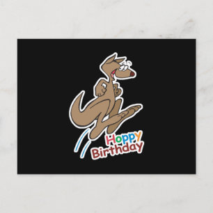 Cartão Postal feliz aniversário canguru