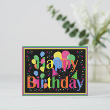 Feliz Aniversário Celebração Colorida