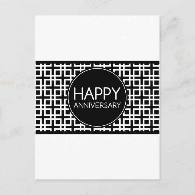 Cartão Postal Feliz Aniversário (cinderStripe) (Frente)