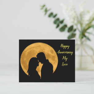 Cartão Postal Feliz aniversário com um casal encantador