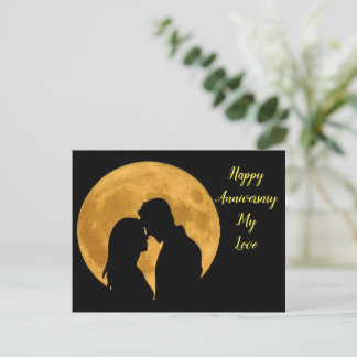 Cartão Postal Feliz aniversário com um casal encantador