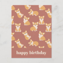 Feliz Aniversário, Cute Corgi Patterno para Cachor