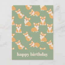 Feliz Aniversário, Cute Corgi Patterno para Cachor