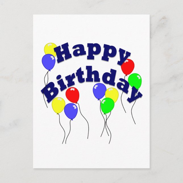 Cartão Postal Feliz Aniversário - D2 (Frente)