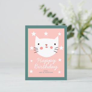 Cartão Postal Feliz Aniversário da Gatinha Gatinha