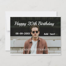 Feliz aniversário de 20 anos simples adicionar nom